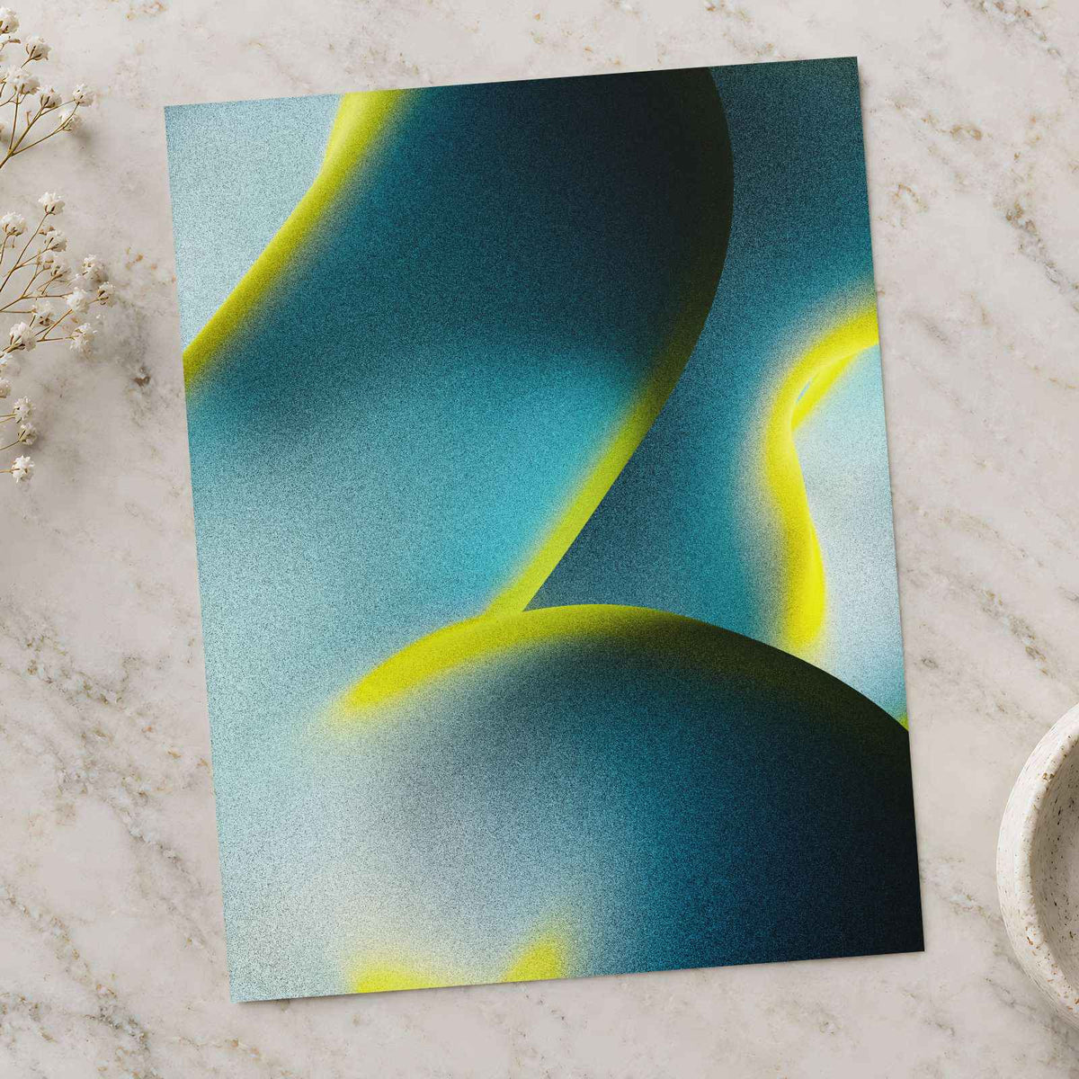 Abstract Shapes in Teal