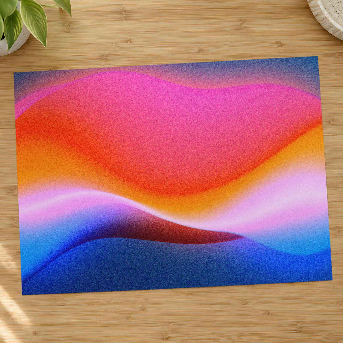 Colorful, Wavy Shapes Matte Art Print (7 Sizes) - Frameable