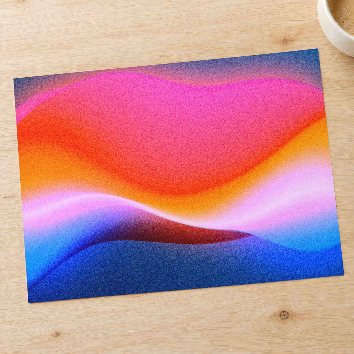 Colorful, Wavy Shapes Matte Art Print (7 Sizes) - Frameable