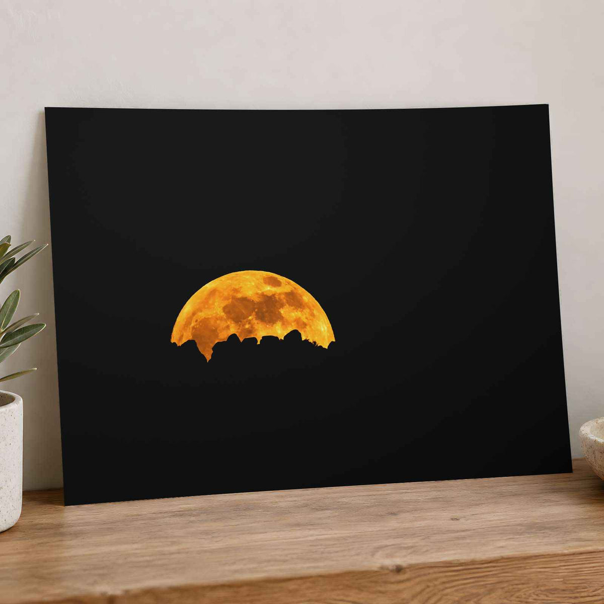 Full Moon Seen in Dark Sky Photo Wall Print (7 Sizes) - Ready to Frame