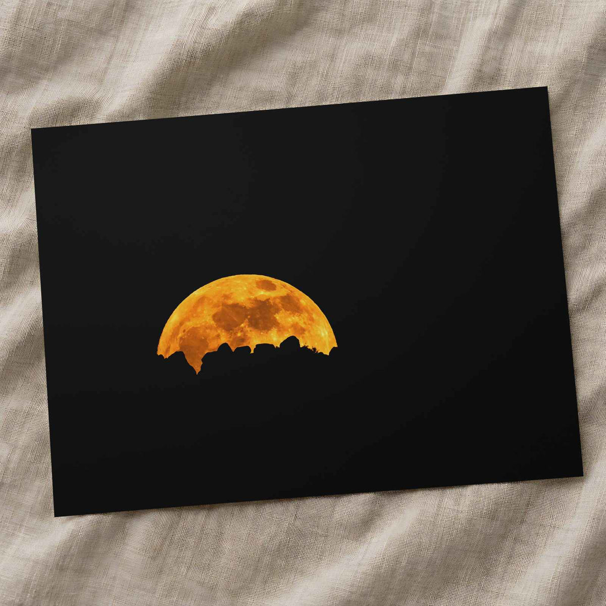 Full Moon Seen in Dark Sky Photo Wall Print (7 Sizes) - Ready to Frame