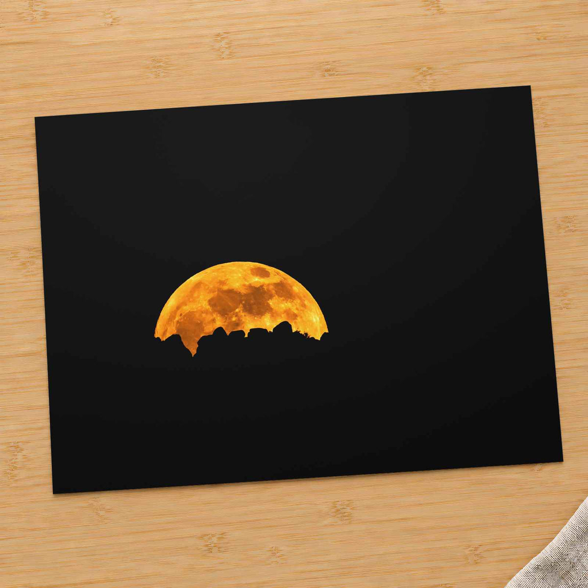 Full Moon Seen in Dark Sky by Daniel Mirlea Photo Print Wall Decor