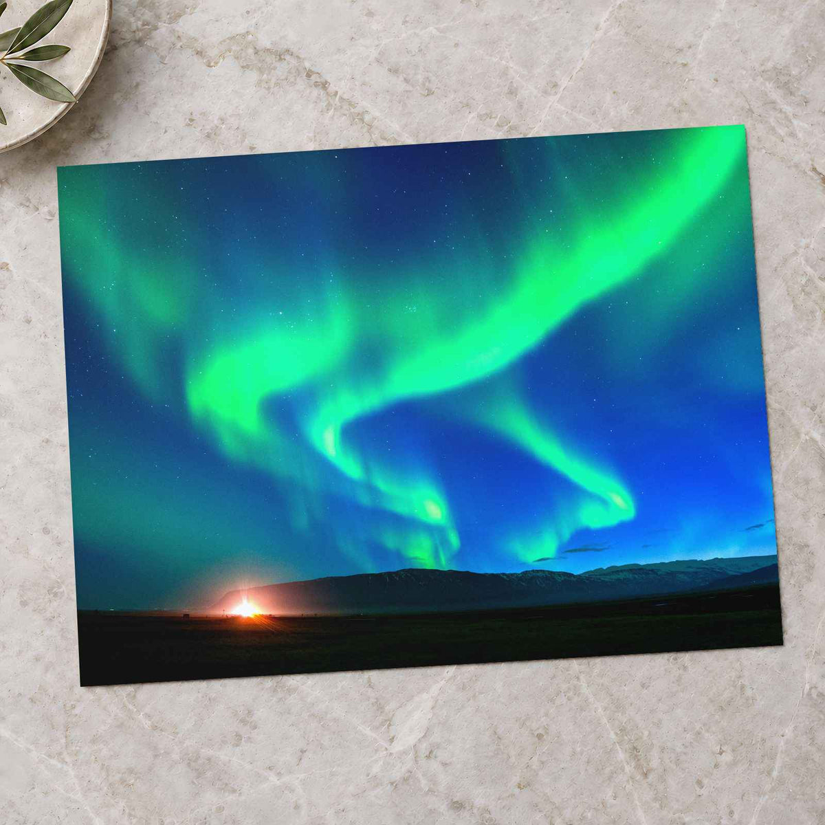 Northern Lights (Aurora Borealis) at Night Photo Wall Print (7 Sizes)