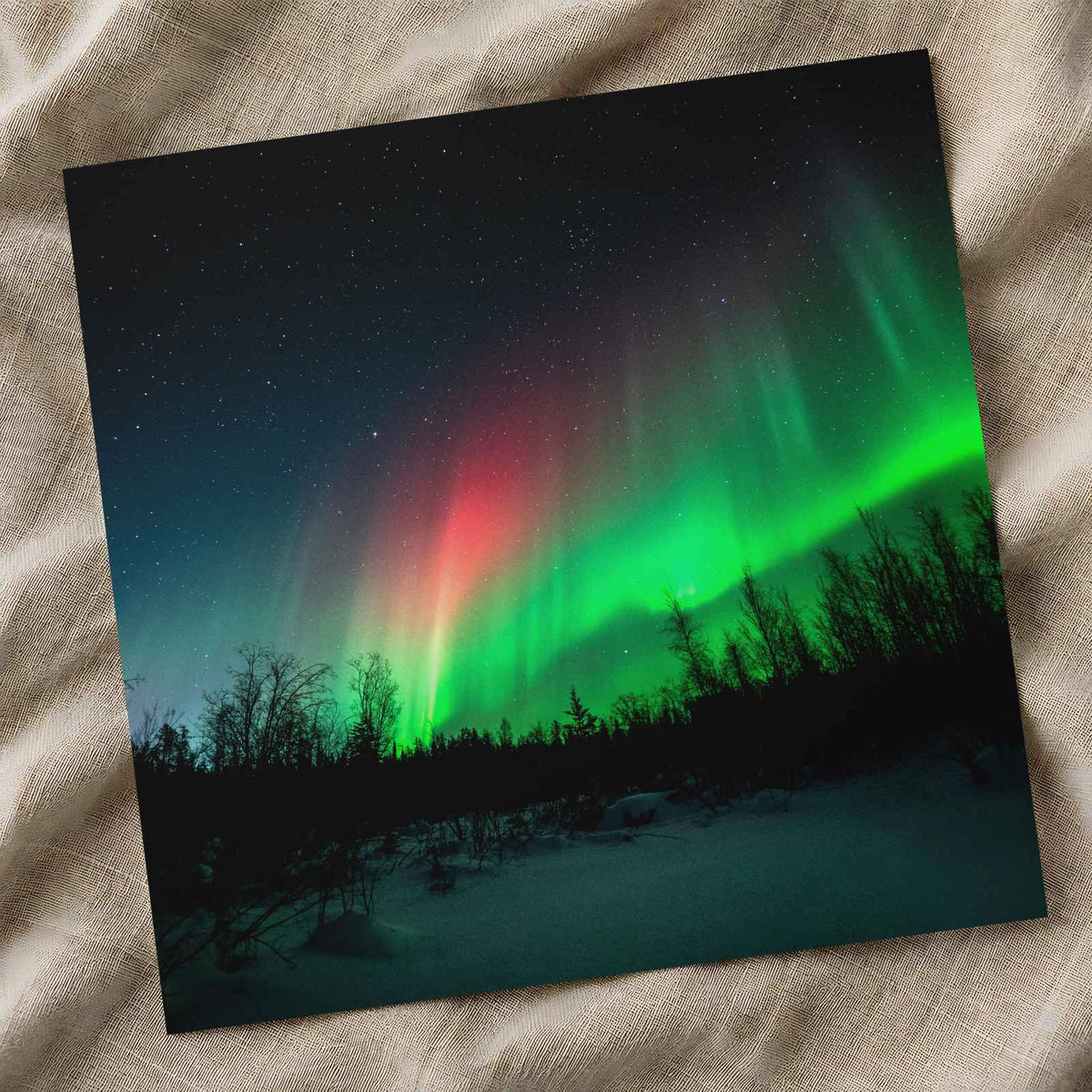 Aurora Borealis in Yellowknife, Canada Alberta Photographic Art Print (7 Sizes)