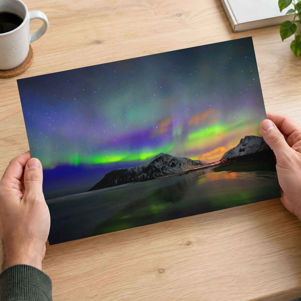 Northern Lights, Skagsanden Beach, Norway Photography Print (7 Sizes)