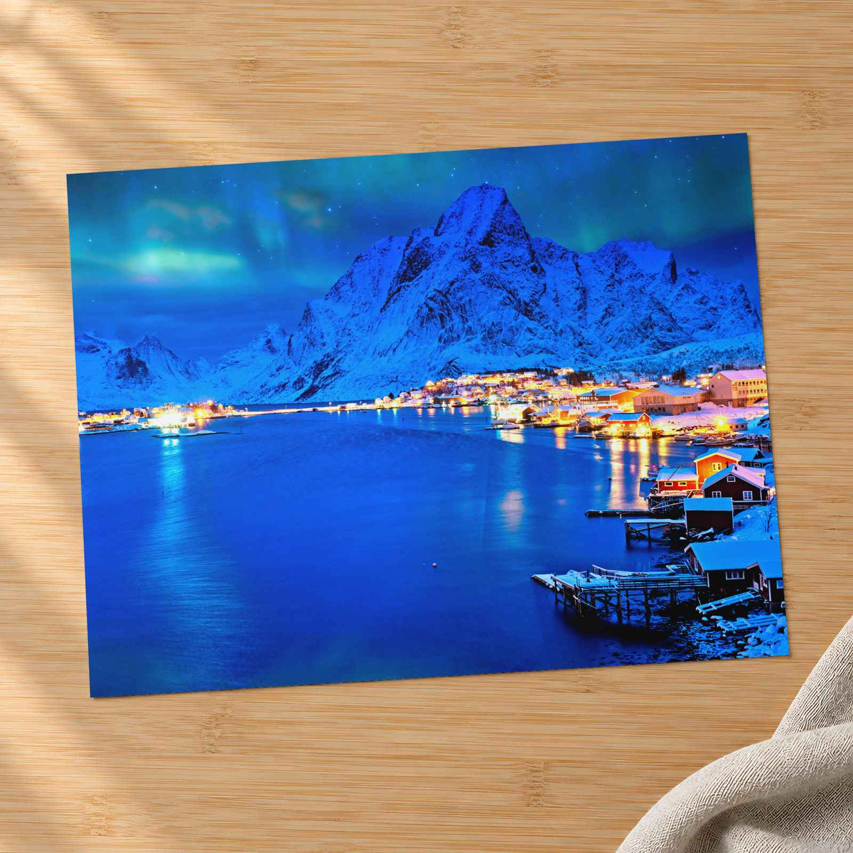 Reine Village Aurora Borealis Lofoten, Norway Photography Print (7 Sizes)
