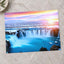 Godafoss Waterfall at Sunset Winter Iceland Photo Print Wall Decor