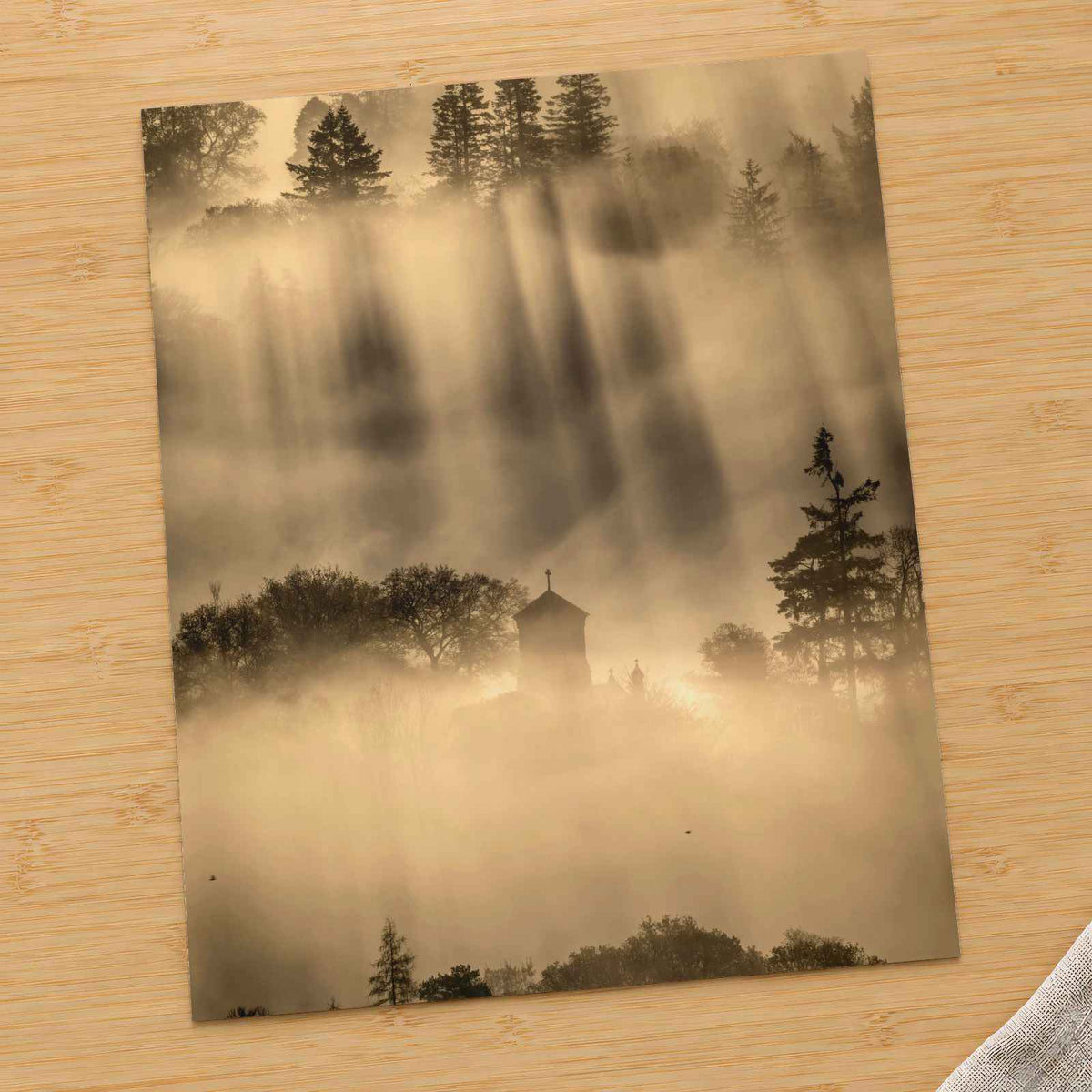 Church in Foggy Forest (Loughrigg Fell) Ambleside Photo Wall Print (7 Sizes)