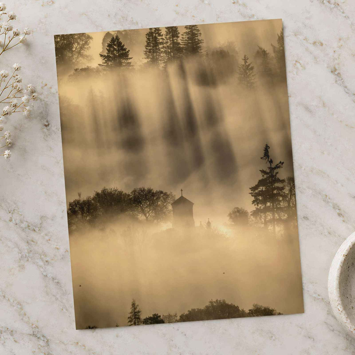Church in Foggy Forest (Loughrigg Fell) by Jonny Gios Photo Print Wall Decor