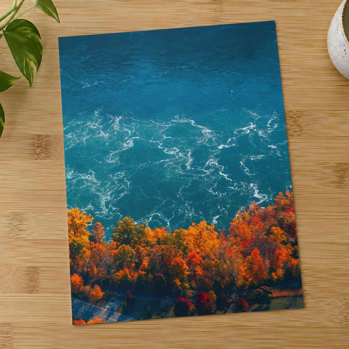 Niagara Falls Autumn Foliage Photo Print Wall Decor