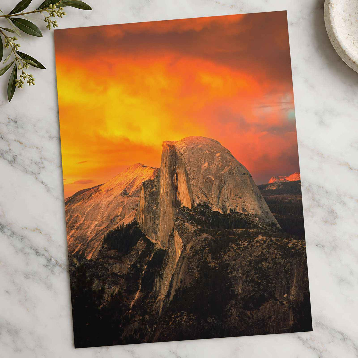 Half Dome at Sunset in Yosemite National Park California Photo Print (7 Sizes)