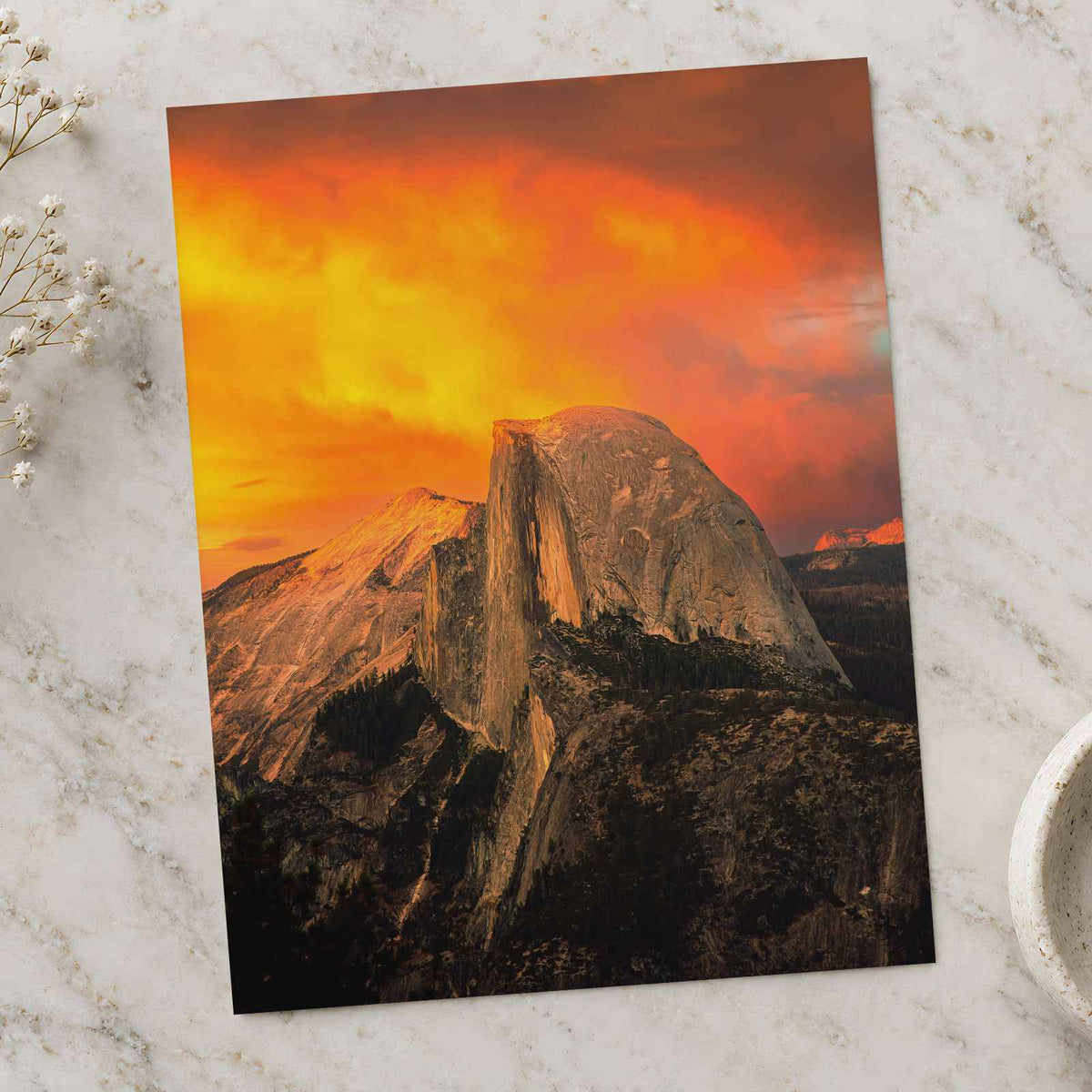 Half Dome at Sunset in Yosemite National Park California Photo Print (7 Sizes)