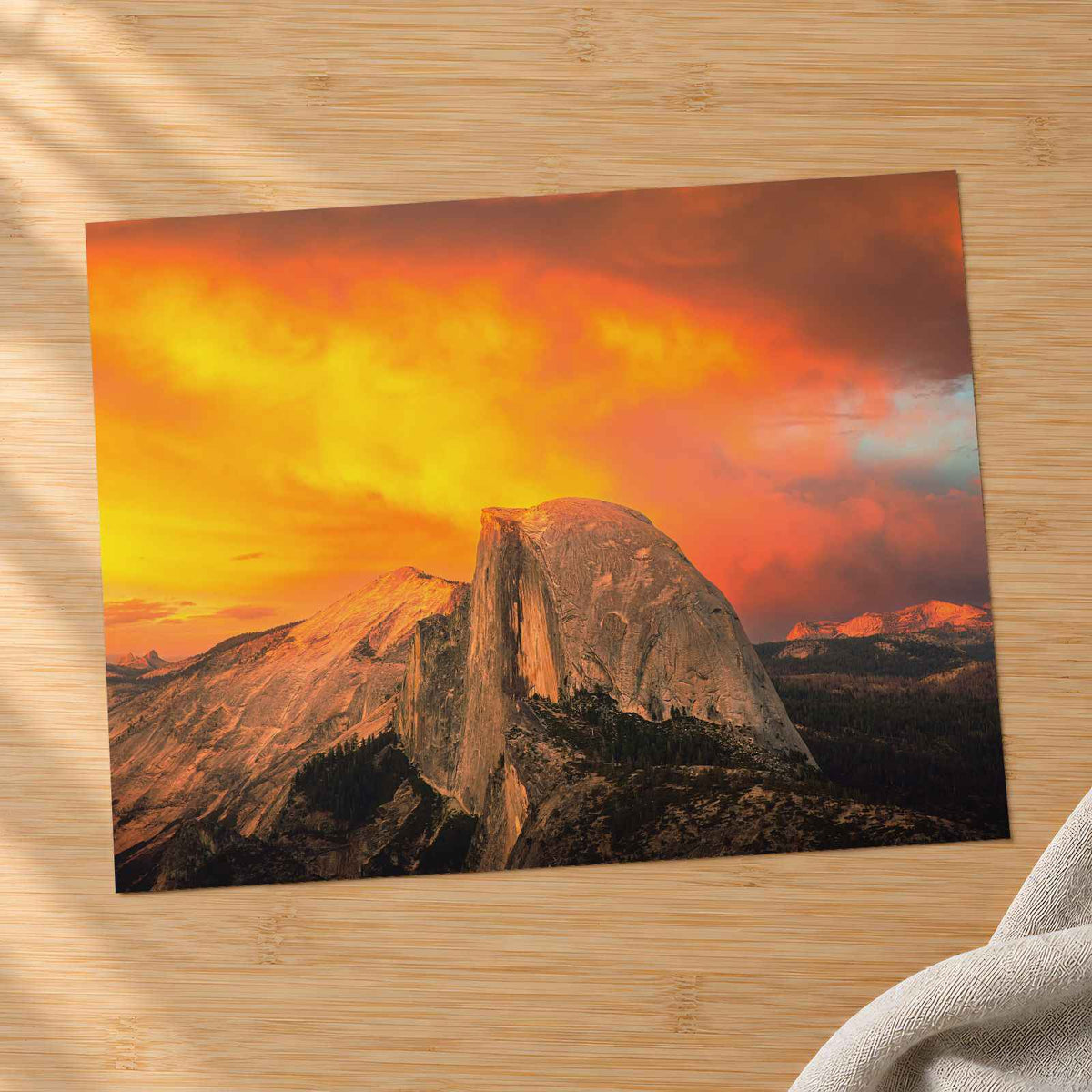 Half Dome in Yosemite at Sunset (Landscape) California Photo Wall Art (7 Sizes)