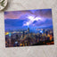 Hong Kong Skyline Lightning Strike Photo Print Wall Decor