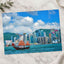 Red Junk Boat Victoria Harbor Hong Kong Photo Wall Art (7 Sizes) - Satin Luster