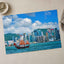 Red Junk Boat Victoria Harbor Hong Kong Photo Wall Art (7 Sizes) - Satin Luster