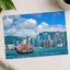 Red Junk Boat Victoria Harbor Hong Kong Photo Wall Art (7 Sizes) - Satin Luster