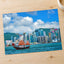 Red Junk Boat Victoria Harbor Hong Kong Photo Wall Art (7 Sizes) - Satin Luster