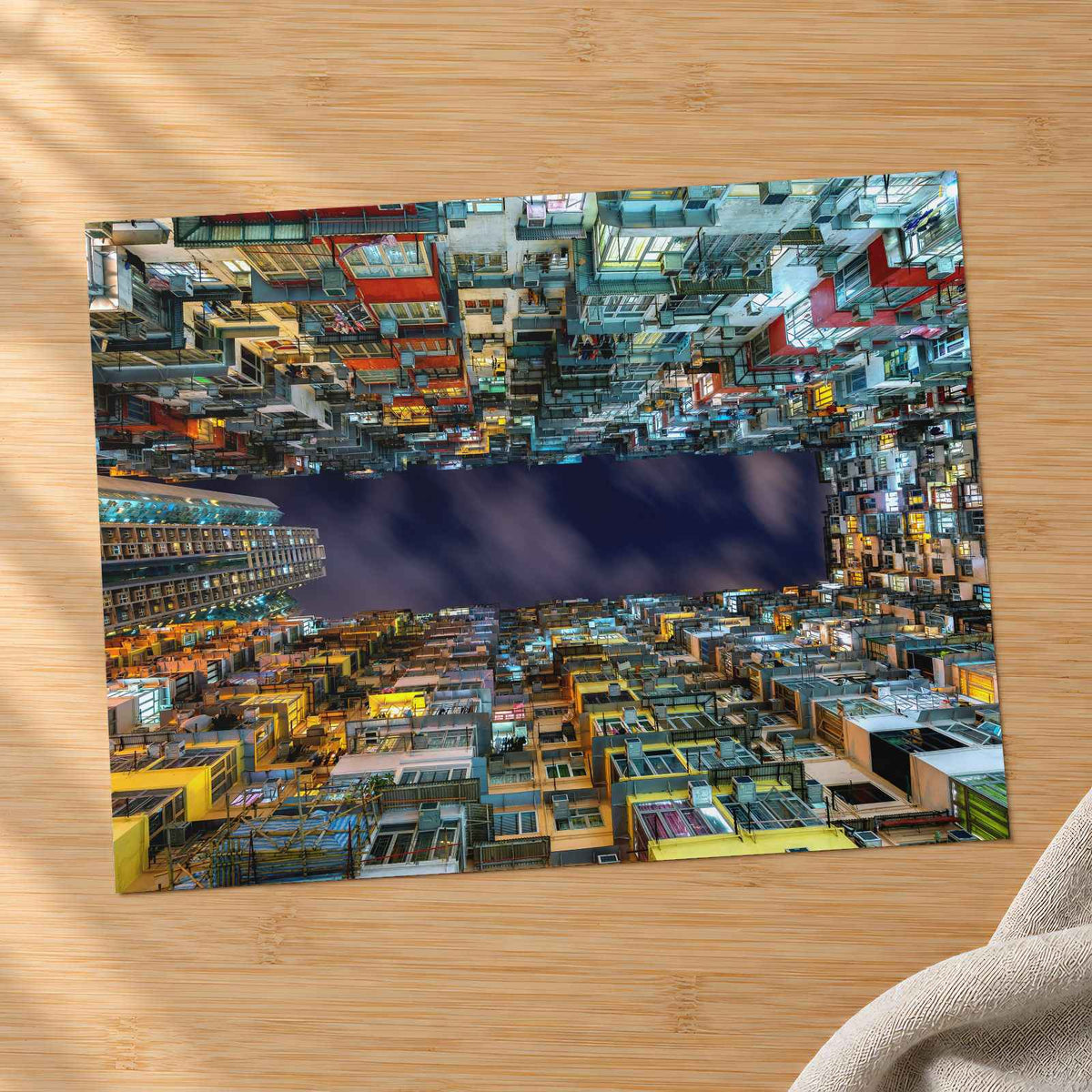 Hong Kong Looking Up Photo Wall Art (7 Sizes) - Printed in USA