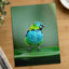 Colorful Bird Perched on Top of Green Leaf Photographic Art Print (7 Sizes)