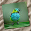 Colorful Bird Perched on Top of Green Leaf Photographic Art Print (7 Sizes)