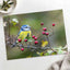 Eurasian Blue Tit with Berries Photo Print Wall Decor