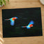 Two Colorful Macaws Flying Through the Jungle Photo Wall Art (7 Sizes)