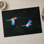 Two Colorful Macaws Flying Through the Jungle Photo Wall Art (7 Sizes)