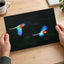 Two Colorful Macaws Flying Through the Jungle Photo Wall Art (7 Sizes)