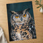 Close Up of Owl with Orange Eyes Photo Print (7 Sizes) - Frameable
