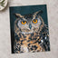 Close Up of Owl with Orange Eyes Photo Print (7 Sizes) - Frameable