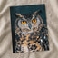 Close Up of Owl with Orange Eyes Photo Print Wall Decor