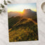 Sun Setting Over a Grassy Hill Photo Wall Print (7 Sizes) - Crisp Detail