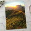 Sun Setting Over a Grassy Hill Photo Wall Print (7 Sizes) - Crisp Detail
