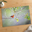 Small Orange Bird Perched on Tree Branch Photo Print (7 Sizes) - Heavyweight