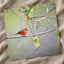 Small Orange Bird Perched on Tree Branch Photo Print (7 Sizes) - Heavyweight