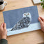 Snowy Owl Sitting in Snow Photo Wall Art (7 Sizes) - Ready to Frame