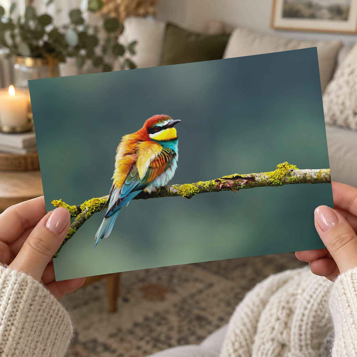 Beautiful European Bee Eater Photo Wall Print (7 Sizes) - Printed in USA