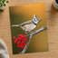 Crested Tit Perched with Red Berries Photo Print (7 Sizes) - Satin Luster