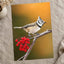 Crested Tit Perched with Red Berries Photo Print (7 Sizes) - Satin Luster