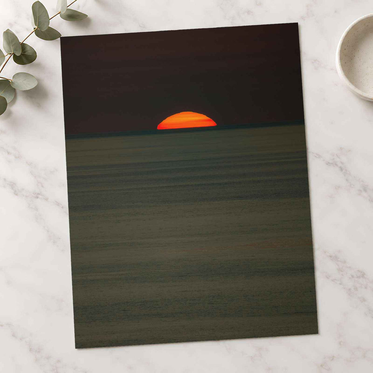 Dark Water with Sunset in Background Photo Print (7 Sizes) - Shipped Flat