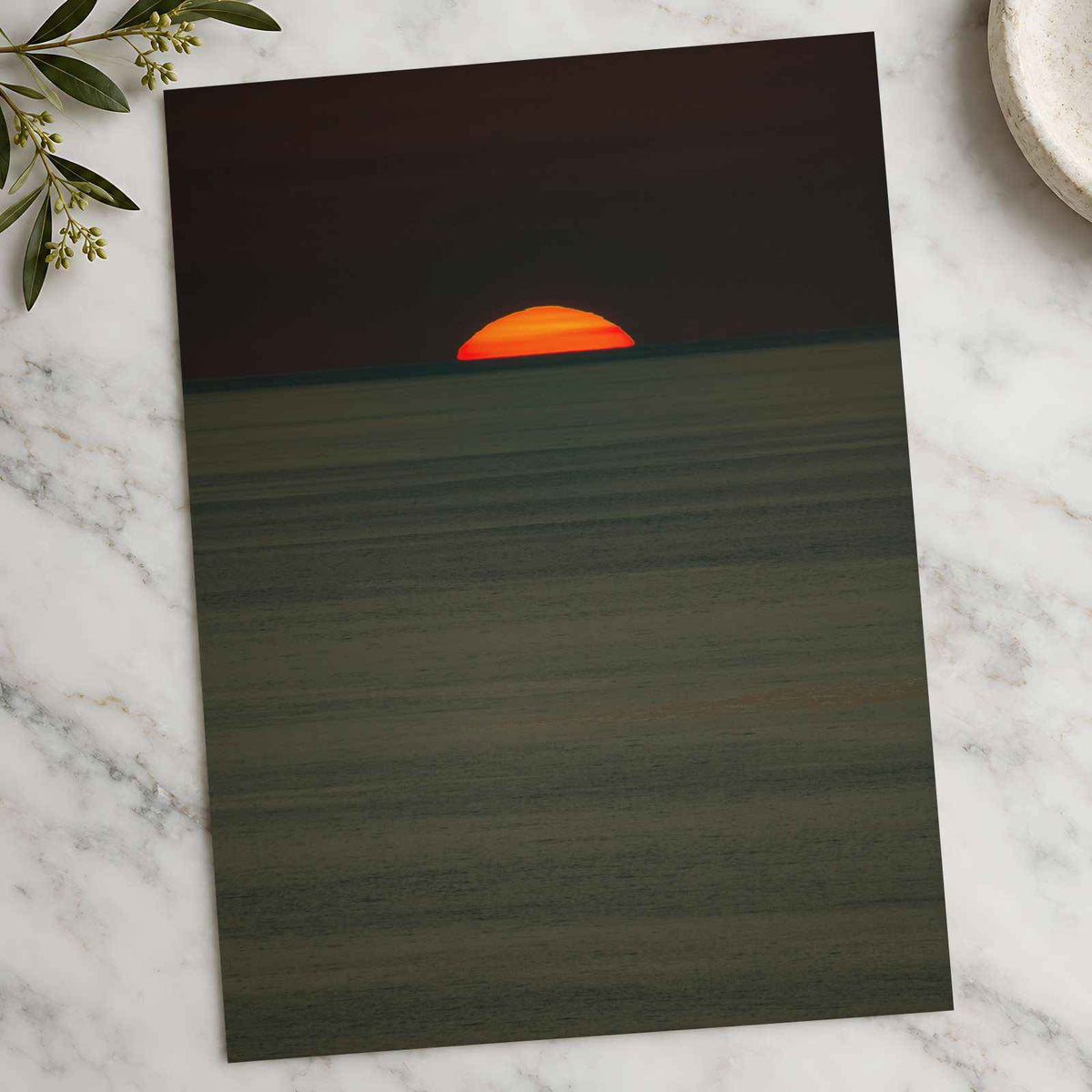 Dark Water with Sunset in Background Photo Print (7 Sizes) - Shipped Flat