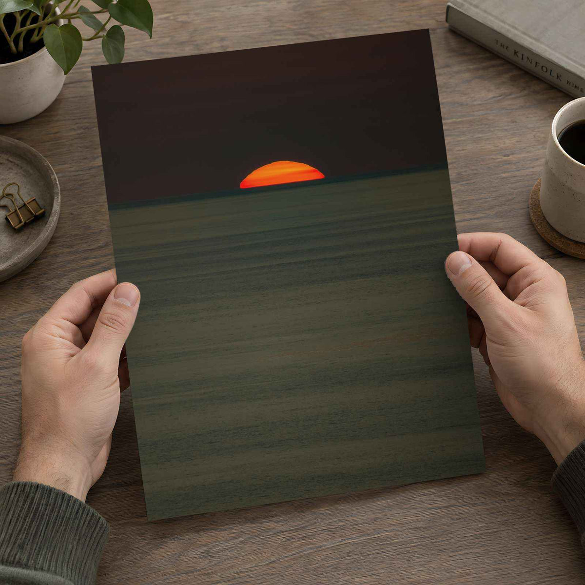 Dark Water with Sunset in Background Photo Print (7 Sizes) - Shipped Flat