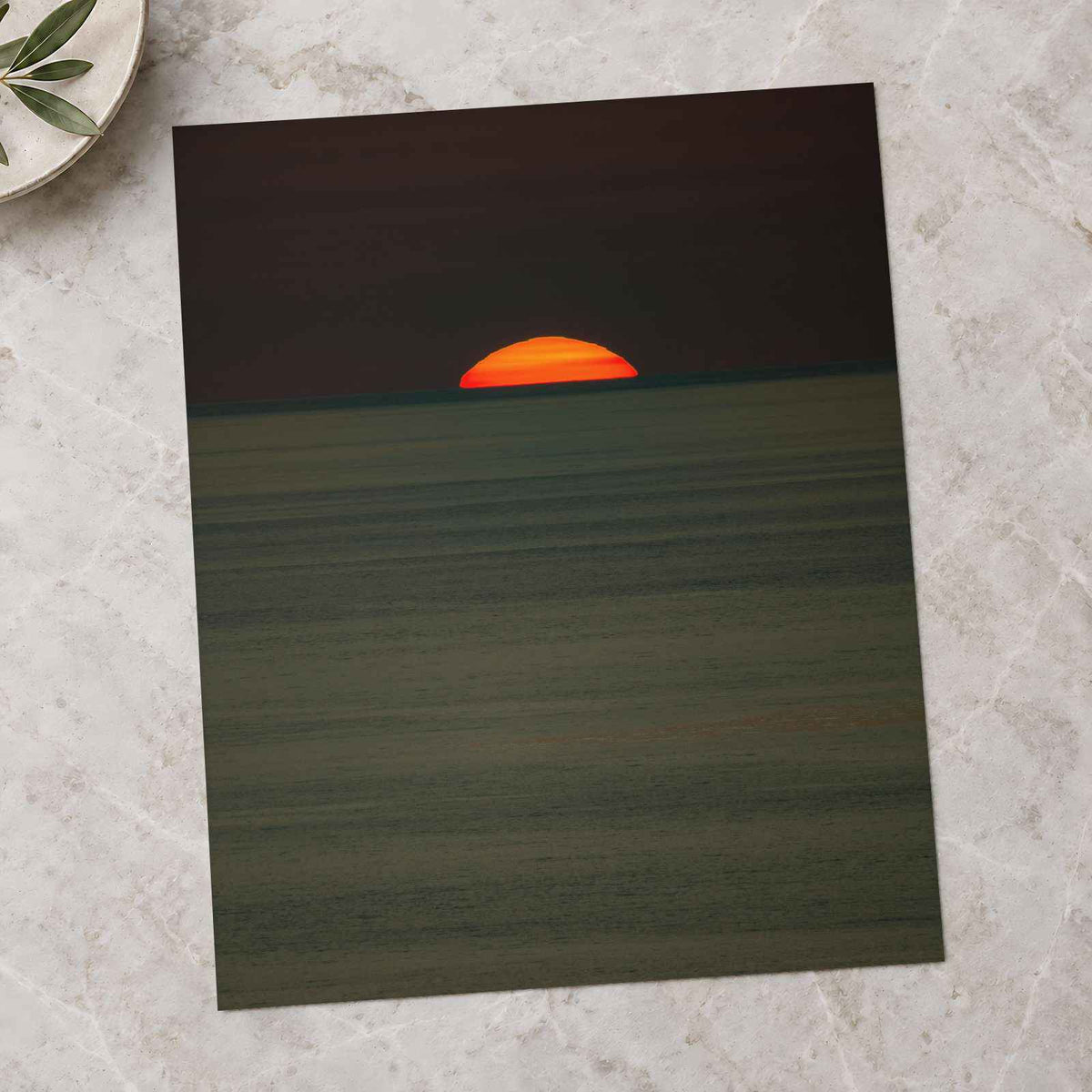 Dark Water with Sunset in Background by Arnaud Mariat Photo Print Wall Decor