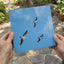 Three Birds Flying in Clear Blue Sky Photo Wall Print (4 Sizes) - High Quality