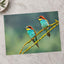 Two Colorful European Bee-Eaters Photography Print (7 Sizes) - High Quality