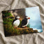 Two Atlantic Puffins on Grassy Cliff Photography Print (7 Sizes) - Heavyweight