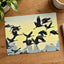 Flock of Cranes Flying Against Yellow Sky Photo Print (7 Sizes) - Printed in USA