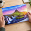 Kirkjufell at Sunrise in Iceland (Waterfalls) Photo Wall Print (7 Sizes)
