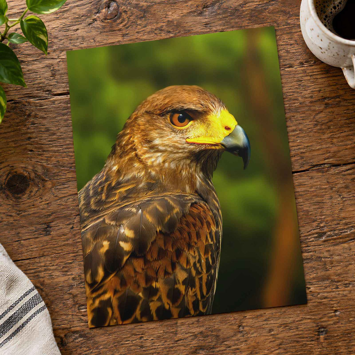 Close-Up of Raptor Bird Photography Print (7 Sizes) - Printed in USA
